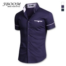 제이붐 남성용 3버튼행거칩 면스판 반팔셔츠 ST81
