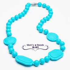 아가프라 맘스비즈 목걸이+케이스 엄마목에 걸어서 치발기대용, 블루+케이스, 1개