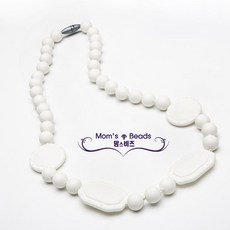 아가프라 맘스비즈 목걸이+케이스 엄마목에 걸어서 치발기대용, 화이트+케이스, 1개