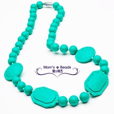 아가프라 맘스비즈 목걸이+케이스 엄마목에 걸어서 치발기대용, 그린+케이스, 1개