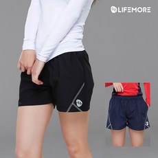 라이프모어 루스 여성 보드숏 비치팬츠 래쉬가드하의 201P, 블랙