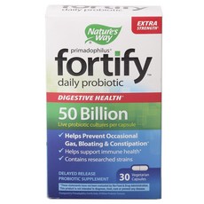 네이쳐스웨이 포티파이 데일리 프로바이오틱 유산균 500억 베지테리안 캡슐, 30개입, 1개, 30정