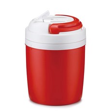 로이첸 미니비 보냉통 보온통 국통 얼음물통 보온물통 아이스박스, 레드, 3.3L