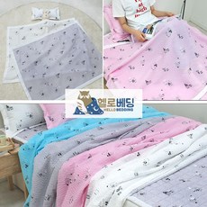 헬로베딩 시어서커(샤카) 여름이불 겹이불/홑이불, 레빗모던그레이