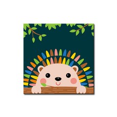 DIY 명화그리기 세트 유화 동물 그림그리기, C17 알록달록 고슴도치, 1개