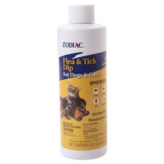 조디악 벼룩 & 진드기 강아지 고양이 겸용 해충 제거, 1개, 236ml