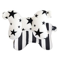 해피코튼 투톤 유아목베개, 화이트스타