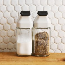 시노글라스 블랙 원터치소금후추 2p세트, 2개