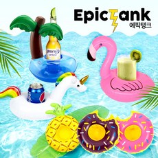 에픽탱크 플라밍고 튜브 컵홀더, 유니콘, 1개
