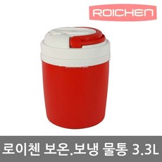 미니비 국산 아이스물통(3.3L) 워터저그 보온보냉병 휴대물병 보냉물통 배달국통, (화이트+레드), 3.3L, 1개