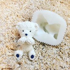 호두마루샵 석고방향제재료 수제실리콘 손모은곰돌이 캐릭터몰드 실리콘몰드