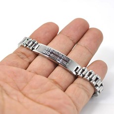 에스제이피닉스 치매노인용 시계형태의 팔찌 겉면 안쪽면 각인가능 치매어르신팔찌