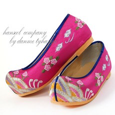 [한설한복]547.M 고풍 美 물씬! 여아 분홍 꽃신