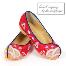 [한설한복]548.M 빨강 영유아동 주니어 여아꽃신