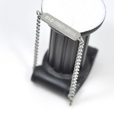 에스제이피닉스 스텐리스 팔찌이름표 이니셜 지체 정신장애 치매, 전면각인, 1개