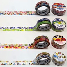 마스킹테이프 구데타마 무민외 다양한 디자인 고급원단 국내제작, 3. 퍼플 패턴