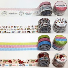 마스킹테이프 구데타마 무민외 다양한 디자인 고급원단 국내제작, 8. 체크 패턴