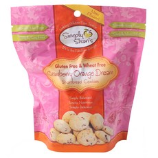 심플리샤리스 글루텐 프리 & 위트 프리 크랜베리 오렌지 드림 쇼트브레드 쿠키, 184g, 1개