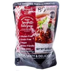 미라클누들 시라타키 곤약 누들 비건 스파게티 볼로네즈, 280g, 1개