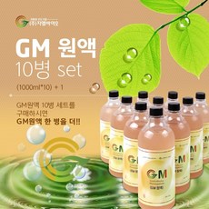 지엘바이오 GM원액 맑은이엠 EM액상 쌀뜨물발효액 유용미생물, 11개, 1L