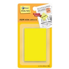 프린텍 반투명 스티키노트 51*76 CL5176Y CL5176W CL5176P CL5176O, 30매, CL5176Y (노랑)