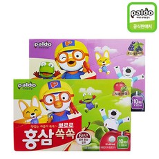 팔도 뽀로로 홍삼쏙쏙 사과 20개+포도 20개, 단품, 40개, 100ml