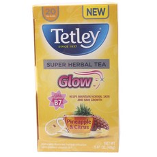 Tetley 수퍼 허벌 티 글로우 파인애플 앤 시트러스, 2g, 1개, 20개입
