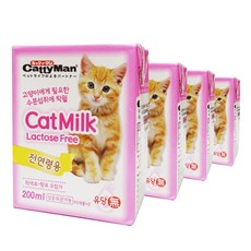 캐티맨 캣 밀크 200ml 고양이 전용 우유, 5개