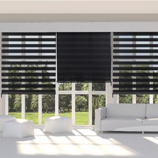 창앤롤 맞춤제작 베이직 블랙/블랙 콤비블라인드 블라인드 롤스크린 브라인드 거실 베란다 방한 방풍 안방 버티칼