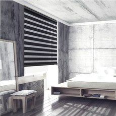 창앤롤 맞춤제작 베이직 블랙/화이트 콤비블라인드 블라인드 롤스크린 브라인드 거실 베란다 방한 방풍 안방 버티칼