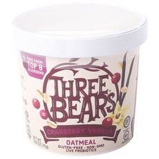 Three Bears 오트밀 컵 크랜베리 바닐라, 75g, 1개
