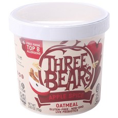 Three Bears 오트밀 컵 애플 스파이스, 75g, 1개