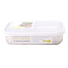U-Konserve 직사각 분할 보관용기 739.3ml 일반밀폐용기, Silver, 1개, 1개
