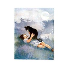 Girl Talking to Her Cat - Friendship Greeting Cards, Laughing Elephant