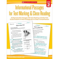 Informational Passages for Text Marking & Close Reading Grade 2, Scholastic Teaching Resources