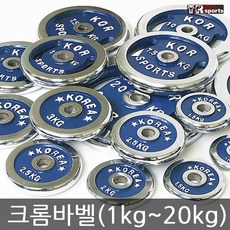 태림스포츠 크롬 바벨 원판 1kg~20kg, 1kg, 1개