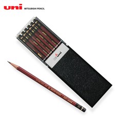 미쓰비시 하이유니 연필 1타스 12자리 세트, 2B