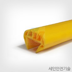 세인안전기술 PVC ㄷ형 모서리보호대 대형, 노랑, 2m, 1개