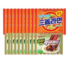 농심짜파게티 10개 + 삼양라면 10개, 20개
