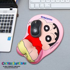 짱구 마우스패드 손목보호 젤패드 일체형 CYS-WP01, 1개