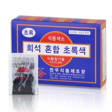 천우식품제조장 식용색소 초록색 30g, 6개