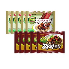 삼양 짜짜로니 5개 + 농심 짜파게티 5개, 1개