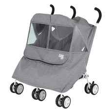 쿨키즈 T3 쌍둥이 유모차방한/방풍커버, 멜란지 차콜, 1개