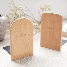 다스몰 원목 북엔드 책꽂이 북앤드, 사각라운드형 1개입