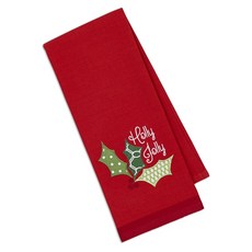 Design Import 홀리 졸리 임벨리쉬드 디쉬타월 키친크로스 45.7 x 71.1cm, Red, 1개