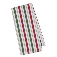 디자인임포트 산타 스트라이프 디쉬타월 키친크로스 45.7 x 71.1cm, Red + Green + Yellow, 1개