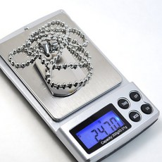 군번 펜던트 2개 묶음 치매목걸이 4면 각인