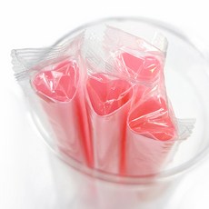 개별포장 하트 스트로우 버블-핑크(12mmx21cm) 1봉(50개), 1개, 50개