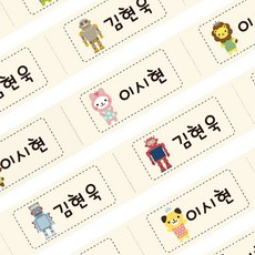 디자인아지트 면라벨 대형 여러가지그림타입, 대형 Mix12, 1개