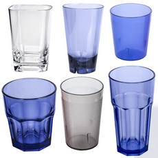 바이굿즈 PC 물컵 안깨지는 업소용 가정용 플라스틱컵, 400P청색, 1개